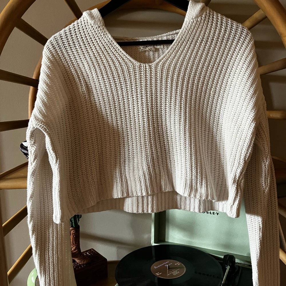 Women's White Knit Sweater